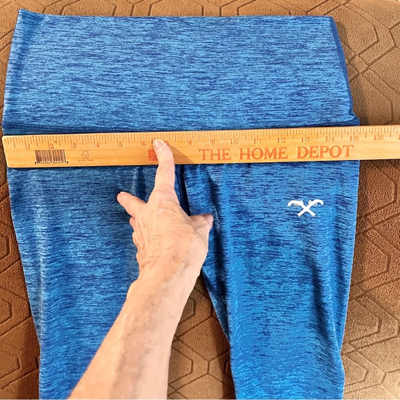 HVIII Brand Blue Leggings Rest When You're Dead Athletic Pants Size Medium - Picture 6 of 9
